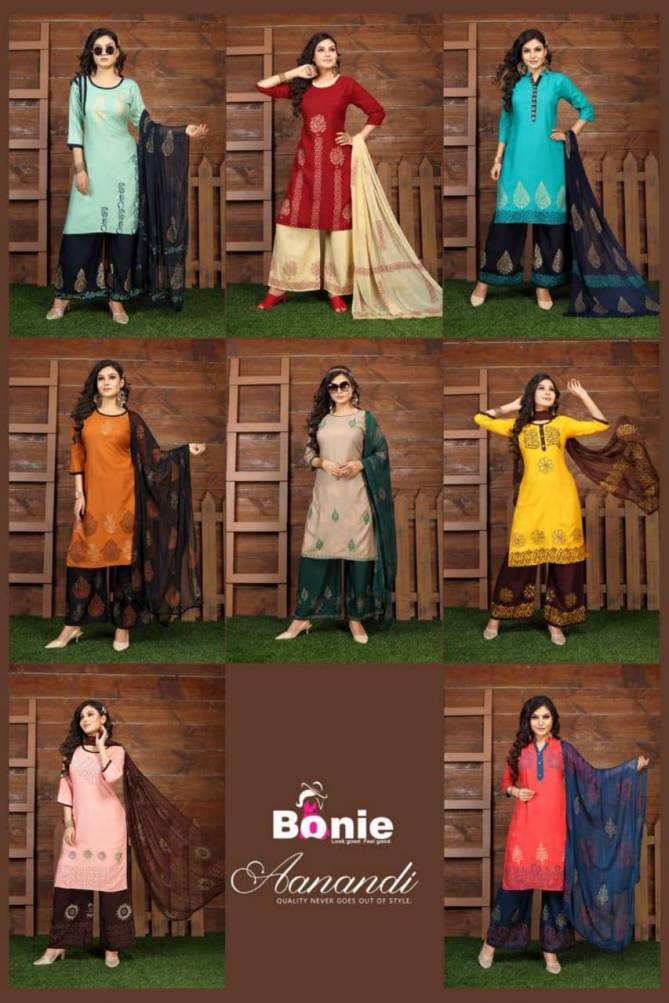 Bonie Aanandi 1 Latest Fancy Casual Wear Rayon Designe Readymade Collection